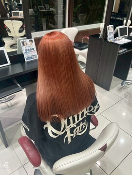アース 南福島店(HAIR&MAKE EARTH) ブリーチ1回でできるオレンジカラー☆