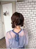 ひつじヘア　ツイン　お団子　リボン