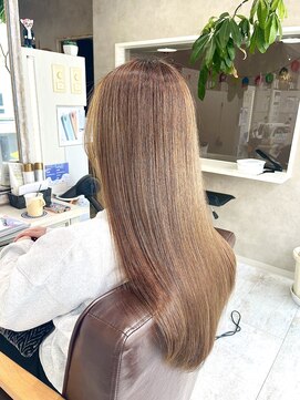 ハナビ(hanabi) くせ毛改善艶/グレージュ/縮毛矯正/鹿児島髪質改善/天文館