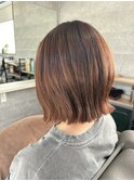 切りっぱなしボブ×外ハネ