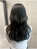 韓国ヘアロング顔周りレイヤー小顔_ba570901