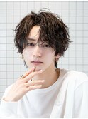 ラウンドシースルーコンマバング × ダレるパーマ