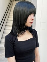 ヘアーズルネッタアベノ(HAIR'S Lunetta abeno)&nbsp;【大阪/天王寺】顔まわりウルフ×オリーブグレー