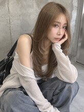 マーシュ ルーヴェ(marshu Luve)&nbsp;レイヤーカット/韓国ヘア/バタフライカット/ミントベージュ