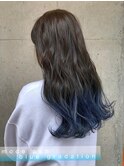 モードアッシュブルーグラデーション