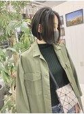 スッキリ前下がりボブ