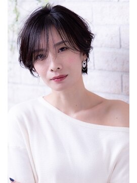 ヘアーアートシフォン 池袋西口店(Hair art chiffon) 白髪染めくびれヘアピンクグレージュハイライトカラー抜け感