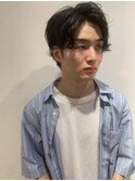 イケがメンすぎるパーマ/センターパート/ツイストスパイラル
