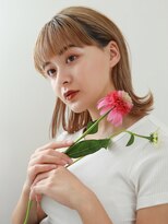 スリール バイ ミリー 江坂(Sourire by milly)&nbsp;【Sourir江坂】ペールベージュピンクグレージュカラー外ハネボブ