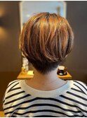 ネープ短めショートボブ
