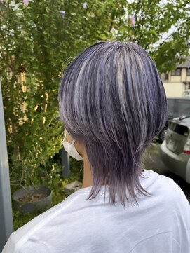 アース 郡山コスモス通り店(HAIR&MAKE EARTH) ダブルカラーケアブリーチインナーカラー韓国20代前髪カット