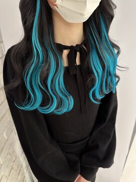 リゼル シブヤ(RISEL SHIBUYA) シールエクステでショートからロングへ!インナー推し色!