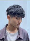 【HIKARU】メンズカット爽やか刈り上げマッシュ波巻きパーマ渋谷