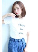 ことりベージュローライト大人かわいい小顔スリークボブ大人ボブ