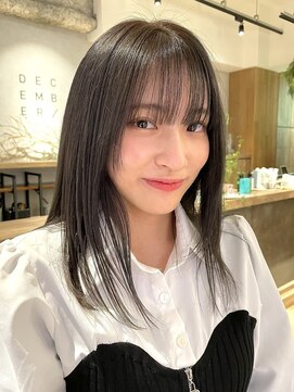 ディッセンバー 渋谷(December) 【December】髪質改善×ブリーチ無し透け感グレージュ◎