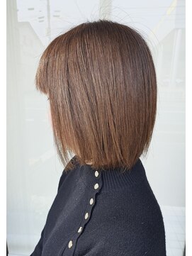 ヘアヌーダ ショートボブ、髪質改善、白髪ぼかし、キッズカット、カット