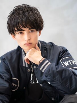 ハバナ 渋谷(HAVANA) アッシュブラック/束感マッシュパーマ/刈り上げ/ツーブロック