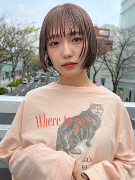 ロンドワン 三宮元町(Lond one) おかっぱじゃないボブ/ミニボブ/ブリーチなしダブルカラー/三宮