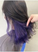 インナーカラー/イヤリングカラー/紫/バイオレット/パープル