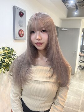 ペレ 栄店(PELE) 前髪/アンブレラカラー/こなれミディ/イメチェン/ウェーブパーマ