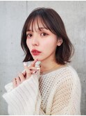 20代30代40代×韓国くびれボブグレージュ耳かけ外ハネボブディ