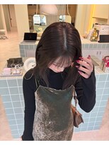 ネウィ 広島(newi)&nbsp;オリーブグレージュ/切りっぱなし/髪質改善/韓国/タッセルボブ