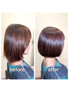 アウラ(aura) カット+ハーバルカラー+艶髪トリートメント