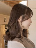 韓国風大人レイヤーカット/ミディアムレイヤー/顔まわり/船橋駅