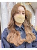 ブリーチ 10代 20代 30代 ミルクティーベージュ ダブルカラー