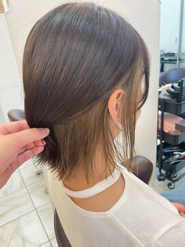 髪質改善/顔周りレイヤーカット/グレージュ[千葉/千葉駅]