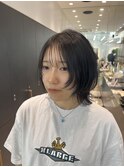 オリーブグレー/ボブ/顔周り/小顔/レイヤー/髪質改善/縮毛矯正