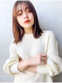 大人可愛い 小顔見え 美髪 40代人気 ナチュラルミディアム