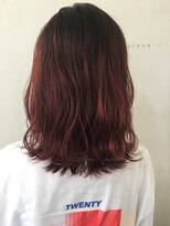 ヴィークス ヘア(vicus hair)&nbsp;【vicushair】ボルドーレッド ハイライト.バレイヤージュ