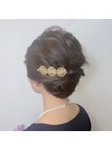 ボブヘアーでもツイストで簡単まとめ髪ヘア