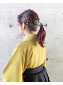 卒業式 成人式 結婚式 ヘアアレンジ ポニーテール ヘアセット