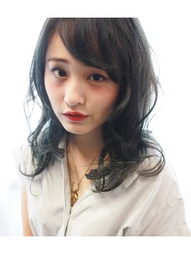 トゥーリ 浜町店 長崎(tuuli) 20代30代40代50代ひし形デジタルパーマエアリーミディ黒髪