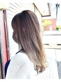 ミルクティーグレージュ×ハイライト