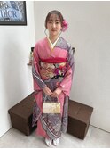ゆるふあ編み込みアップ♪
