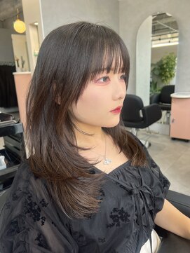 ジエクト カナウ(The Ect canow) レイヤーロング似合わせカット黒髪大人可愛い小顔ヘア