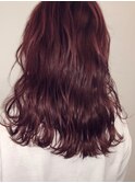 ブリーチなしダブルカラー　ボルドーレッド