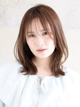 ビビディバビディブー(Bibbidi.bobbidi.boo) 愛されミディアムくびれヘア　ベージュカラー