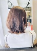 クビレ外ハネボブ【イルミナカラー＋髪質改善オージュア】
