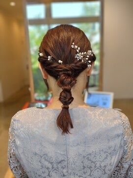 アドラーブル ココロ 新潟(adorable CoCoLo) ヘアセットポニーテール結婚式ドレスヘア