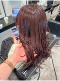ブリーチなし柔らかピンクブラウン