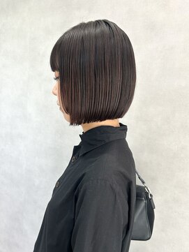ヘアサロン ドットプラス 町田店(dot. plus) 【中西里美】暗髪ボブ/ぱつんとボブ/顎ラインボブ