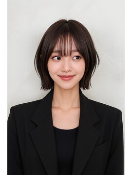 サードバイローラン(THiRD by ROULAND) 【THiRD】オリーブグレークラゲヘアーココアベージュ