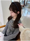チョコブラウン/レイヤーカット/くびれ巻き/韓国ヘア/表参道