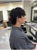 シャドウパーマ　マッシュウルフ　ウルフパーマ　ピンパーマ