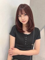 アマス 平塚店(Amas) layer cut × red color