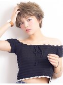 【自由が丘pele】マッシュショート・小顔・外国人風グレージュ